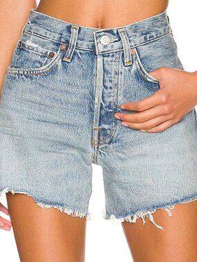 AGOLDE PARKER LONG DENIM SHORTS SIZE 30